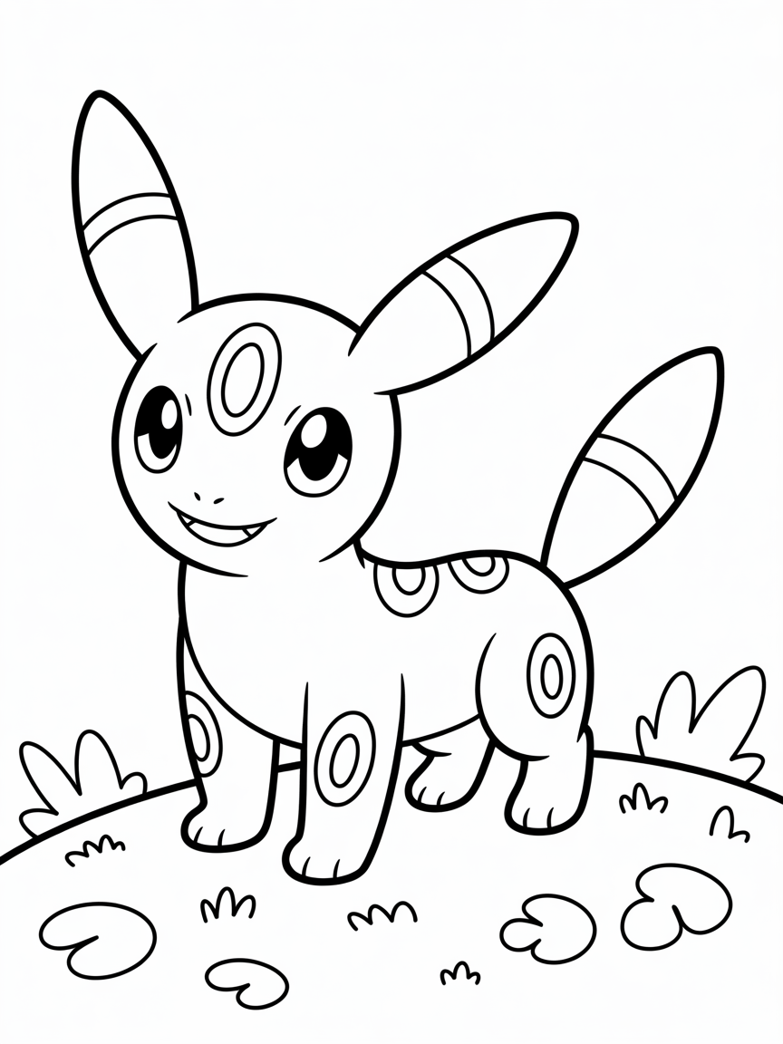 Umbreon - Free Coloring Page