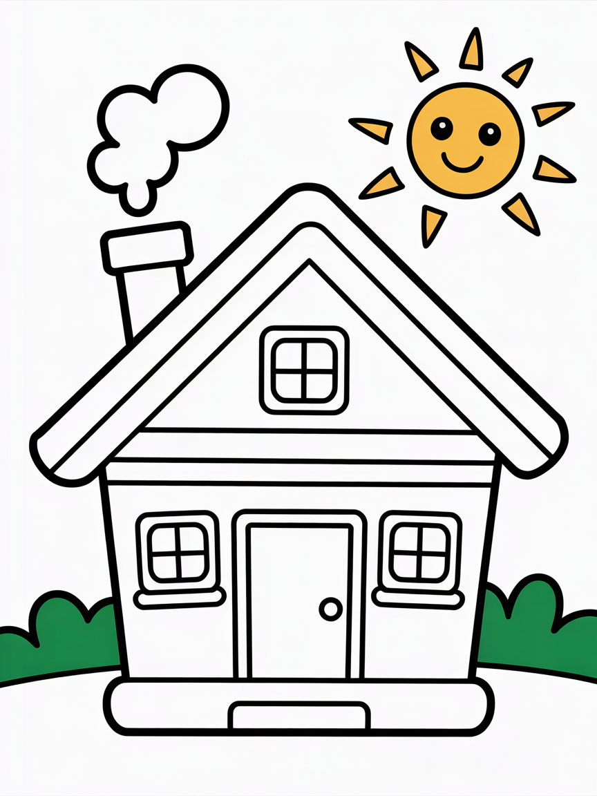 Home - Free Coloring Page