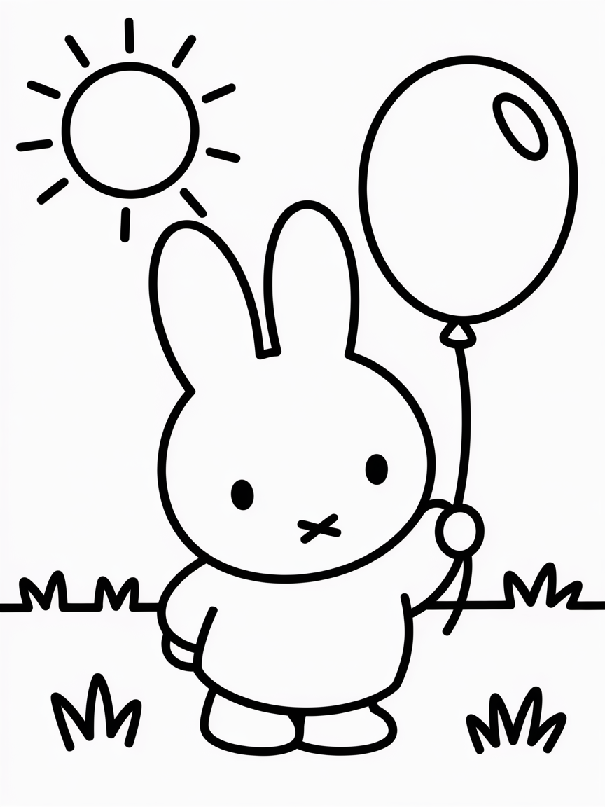 Miffy - Free Coloring Page