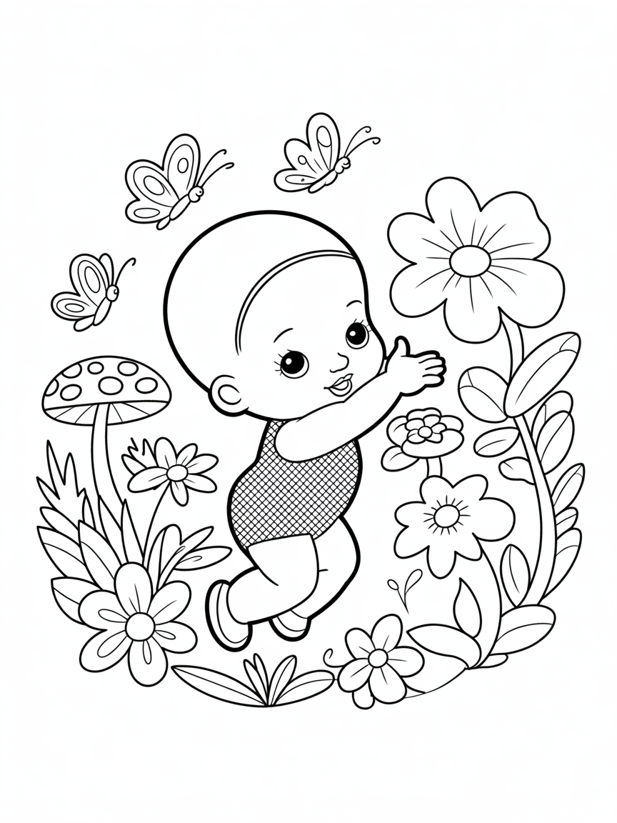 Kewpie - Free Printable Coloring Page - Free Coloring Page