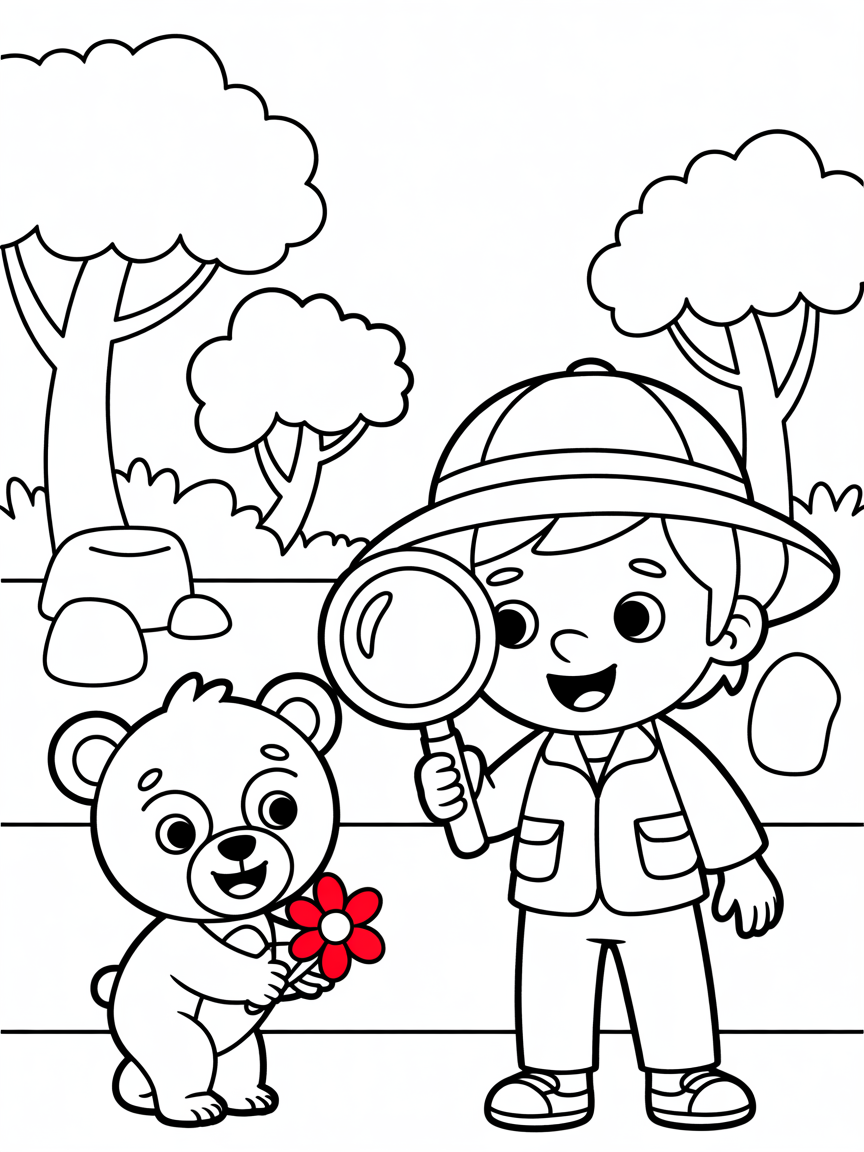 Explore - Free Coloring Page