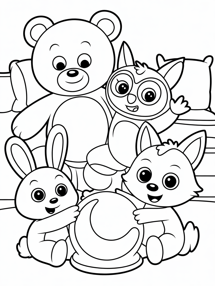 Beddybyes TV show - Free Coloring Page