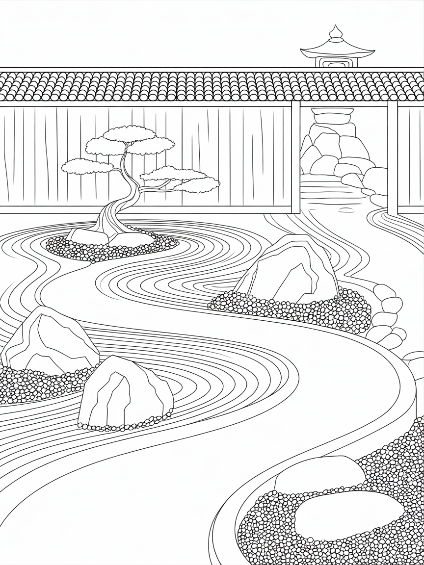 something peaceful and meditative - Free Coloring Page