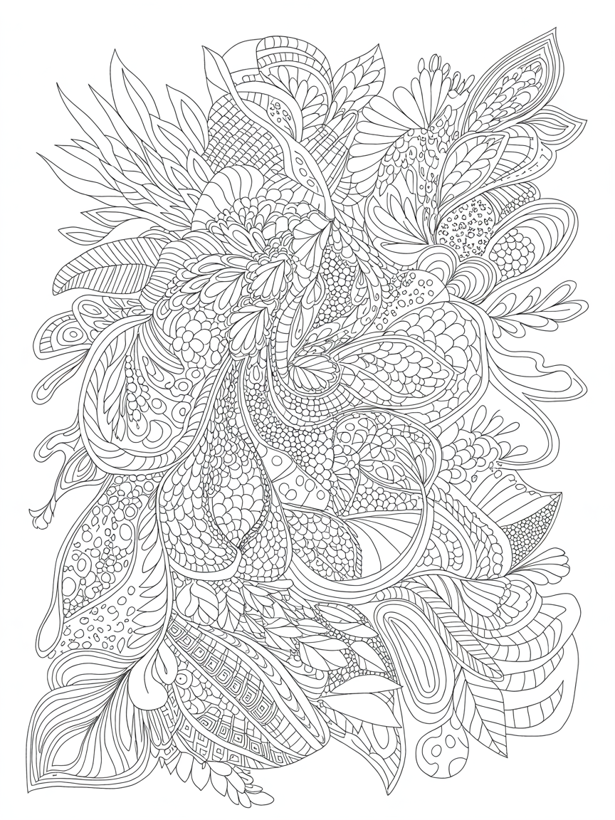 Zentangle - Free Coloring Page