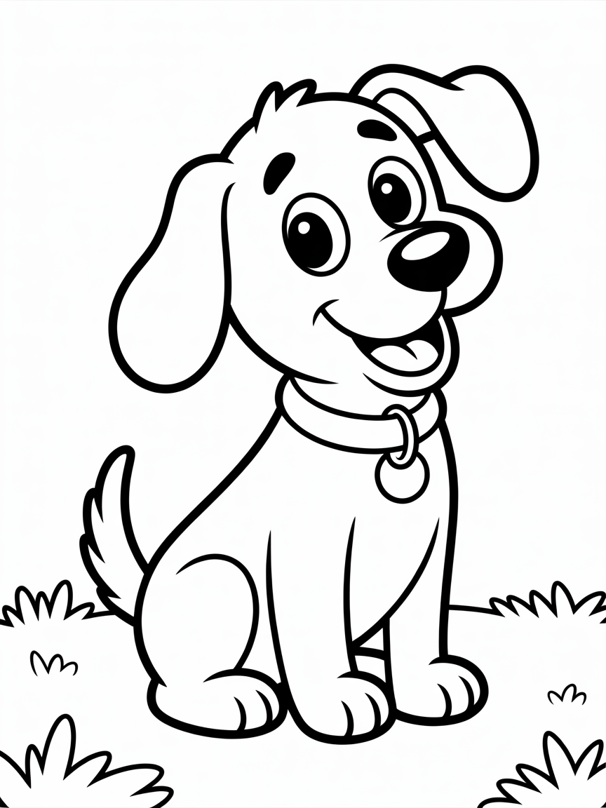 dog - Free Coloring Page