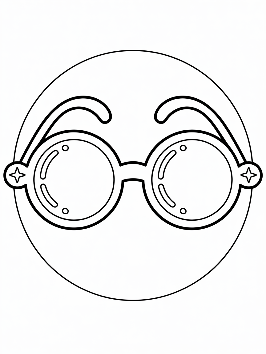 Glasses - Free Coloring Page