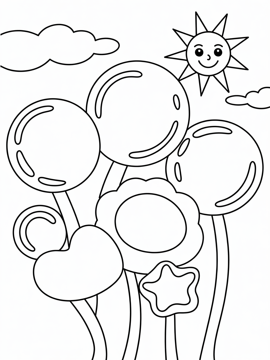 Bubbles - Free Coloring Page