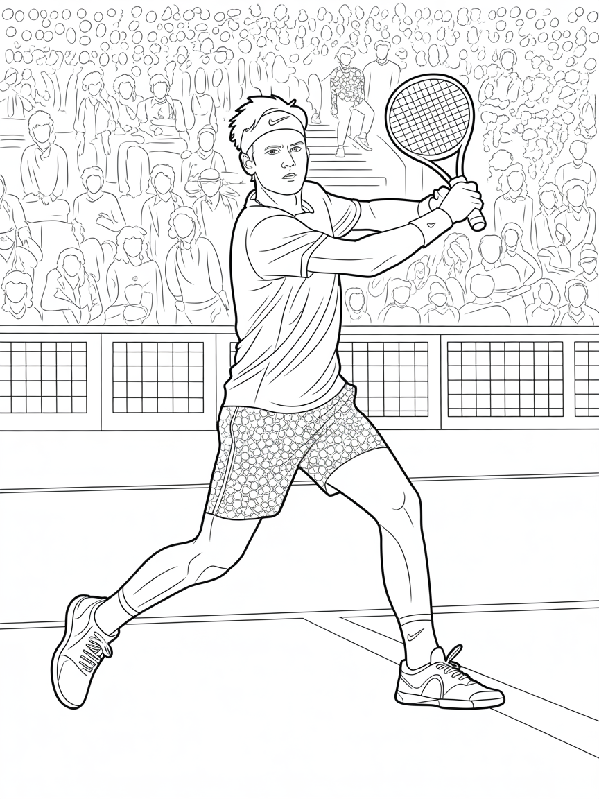 Jannik sinner - Free Coloring Page
