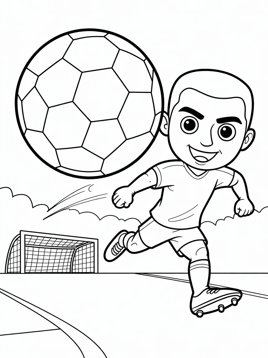 Cristiano ronaldo - Free Coloring Page