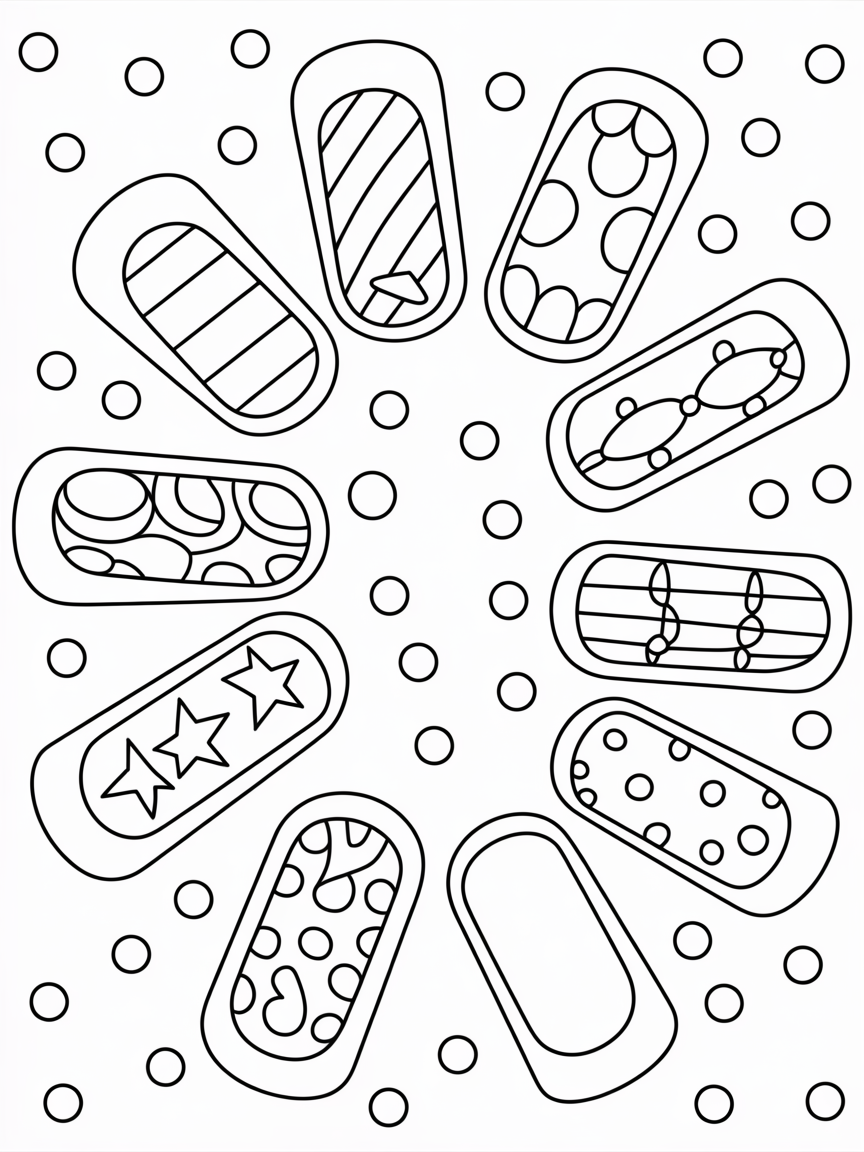 Fancy finger nail designs - Free Coloring Page