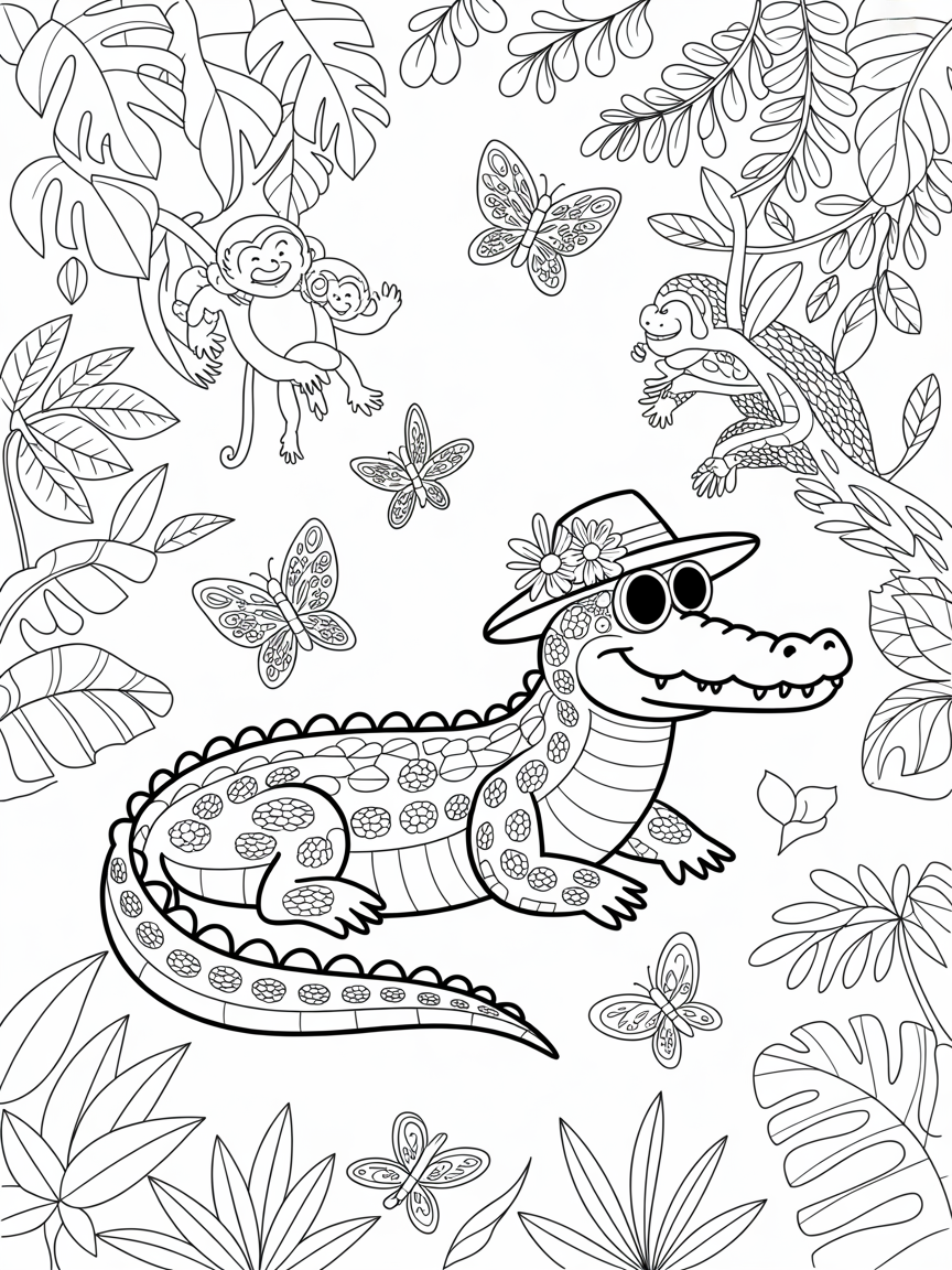 Bombadilo crocadilo - Free Coloring Page