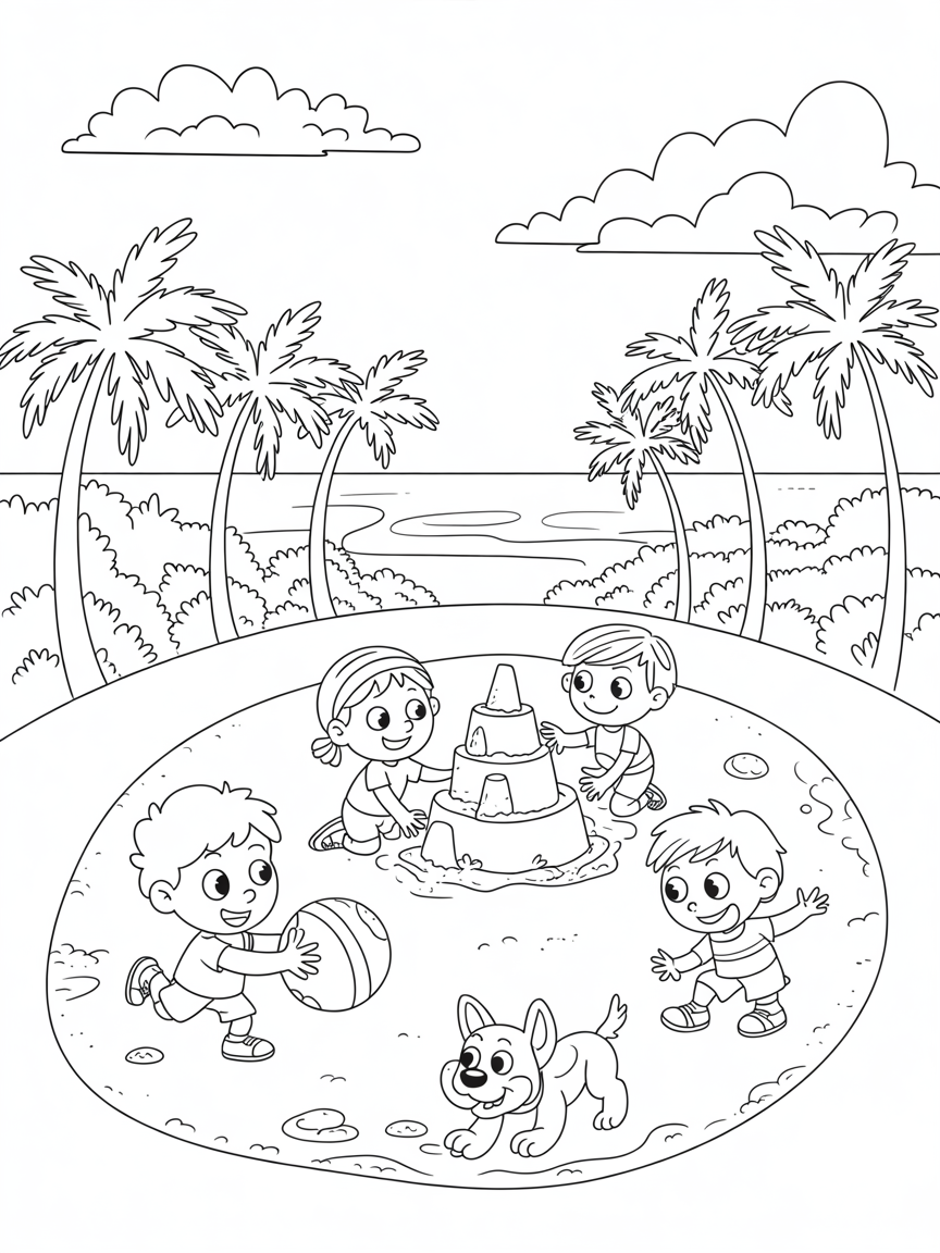 Esplanade - Free Coloring Page