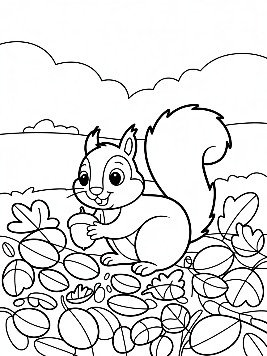 Autumn book vibes - Free Coloring Page