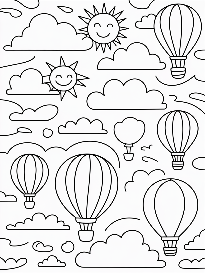 sky - Free Coloring Page