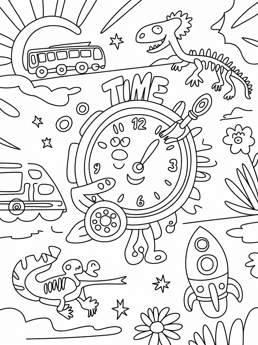 Time - Free Printable Coloring Page - Free Coloring Page