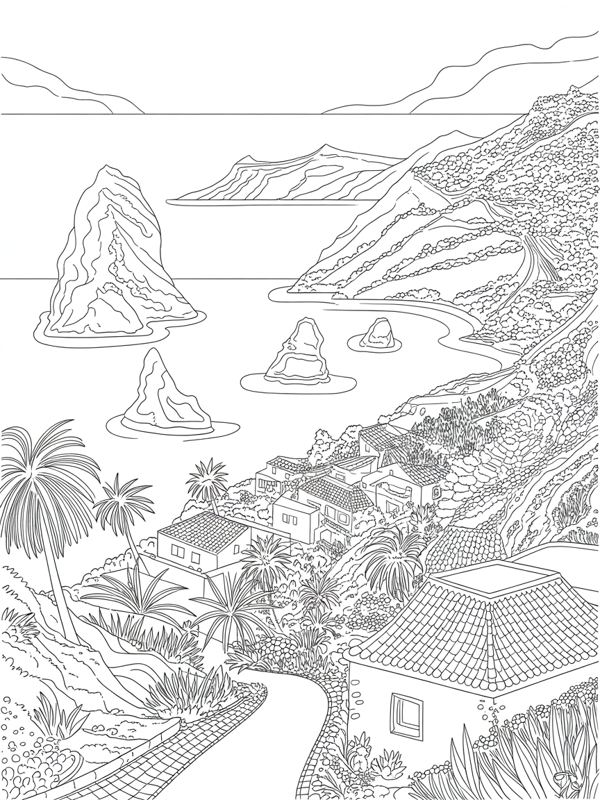 Gran canaria - Free Coloring Page