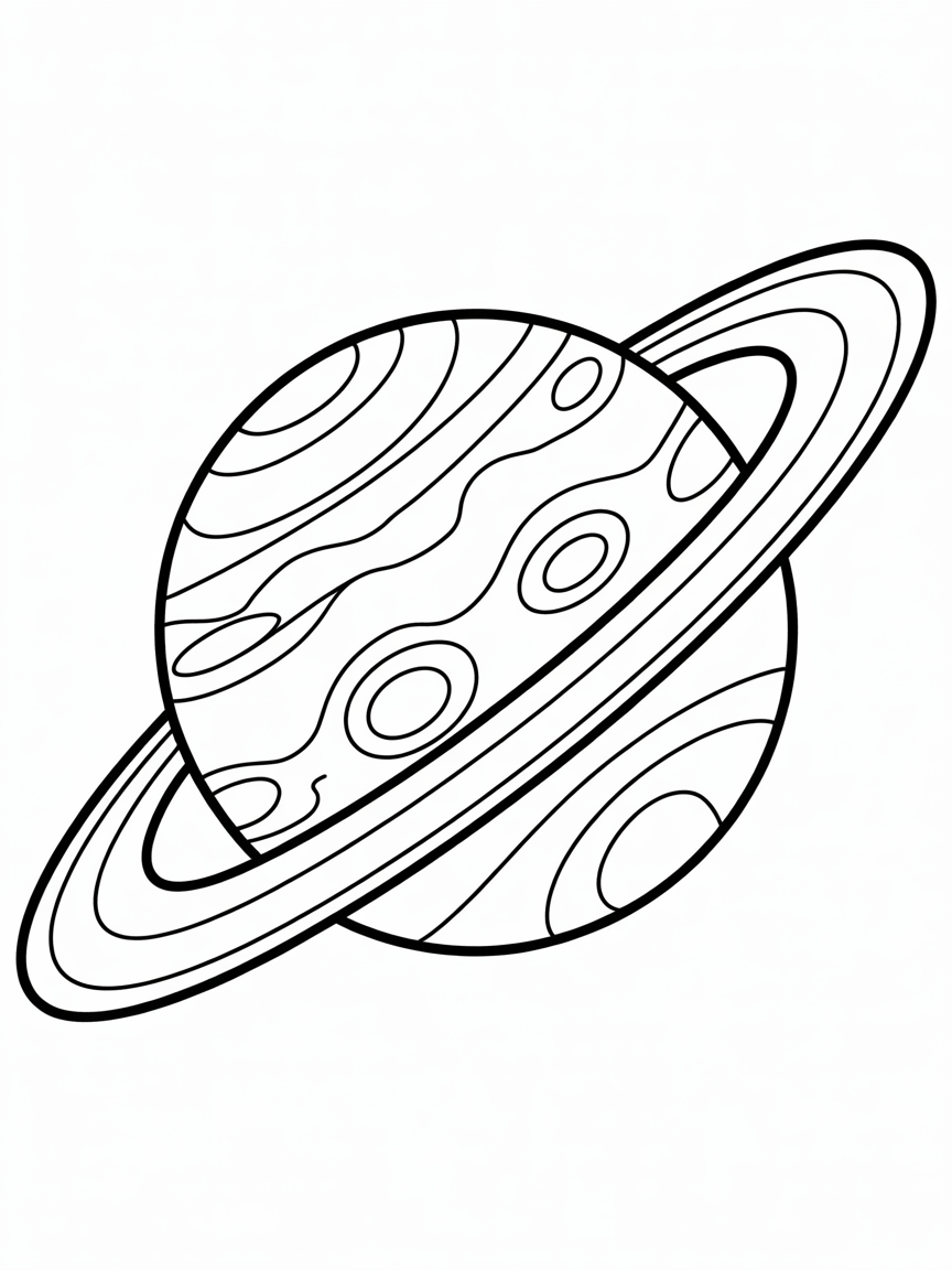 Jupiter - Free Coloring Page
