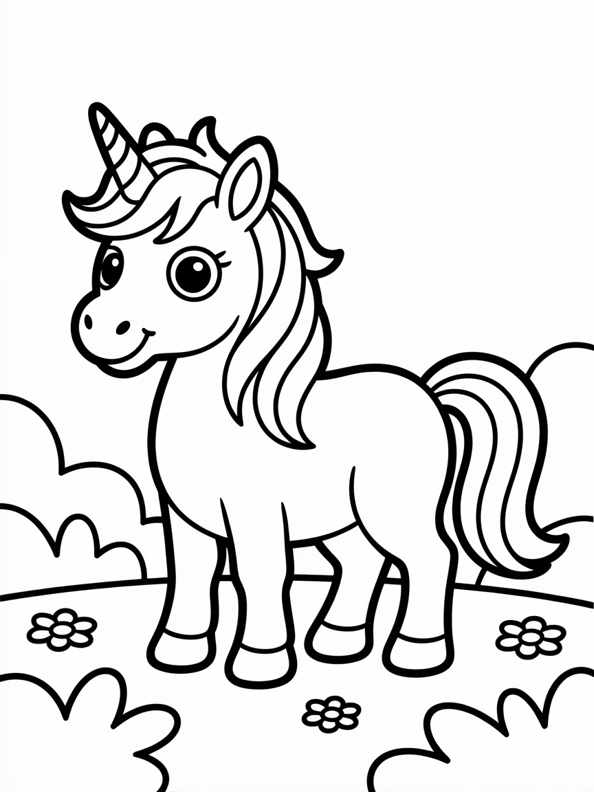 a unciorn - Free Coloring Page