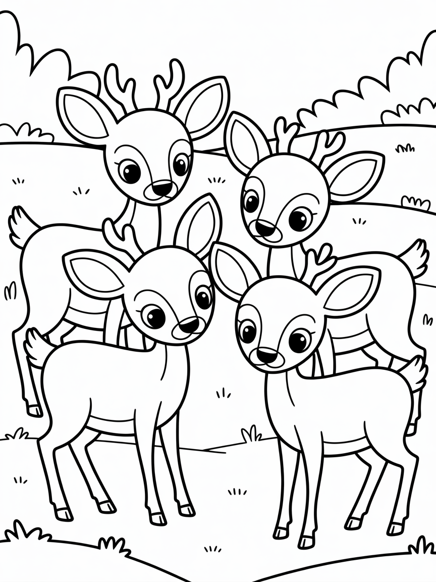 deer - Free Coloring Page