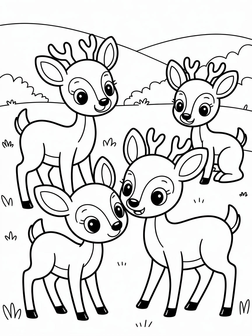 deer - Free Coloring Page