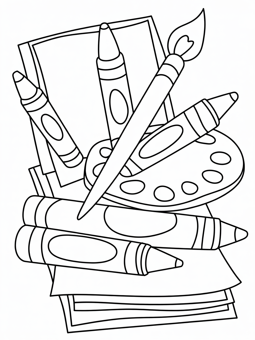 Arts - Free Coloring Page
