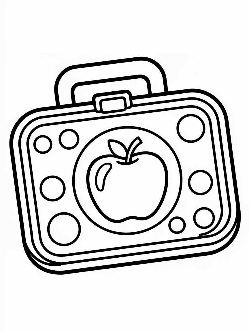 A big lunch box - Free Coloring Page