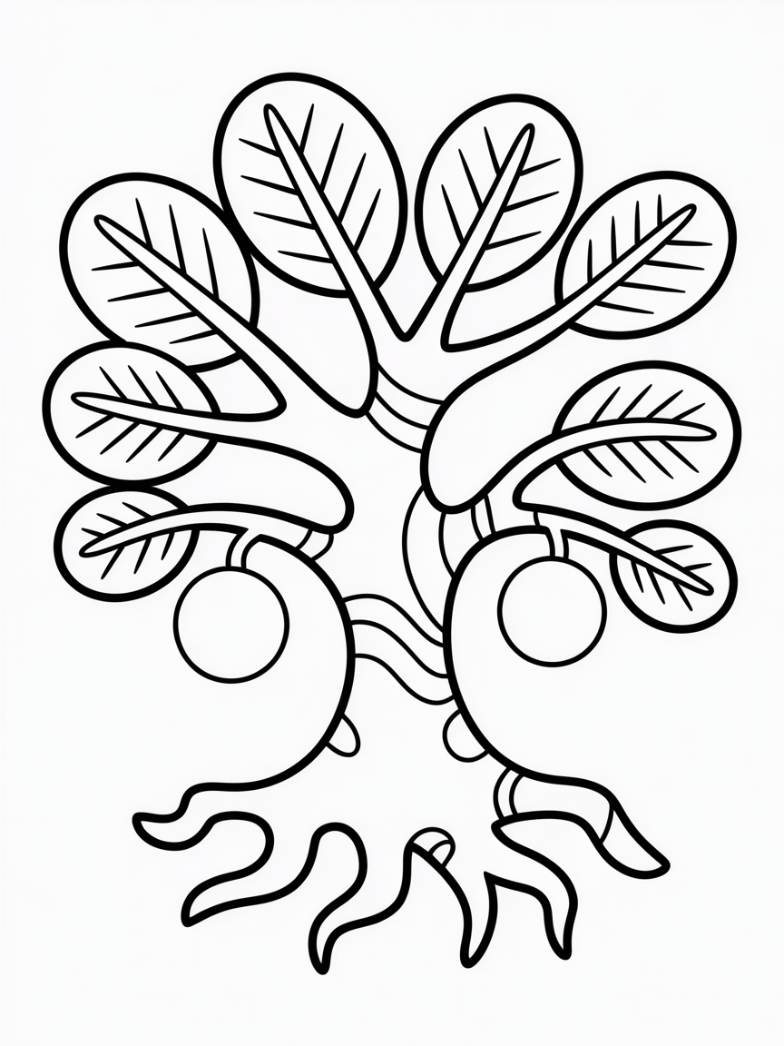 Tree of life - Free Coloring Page