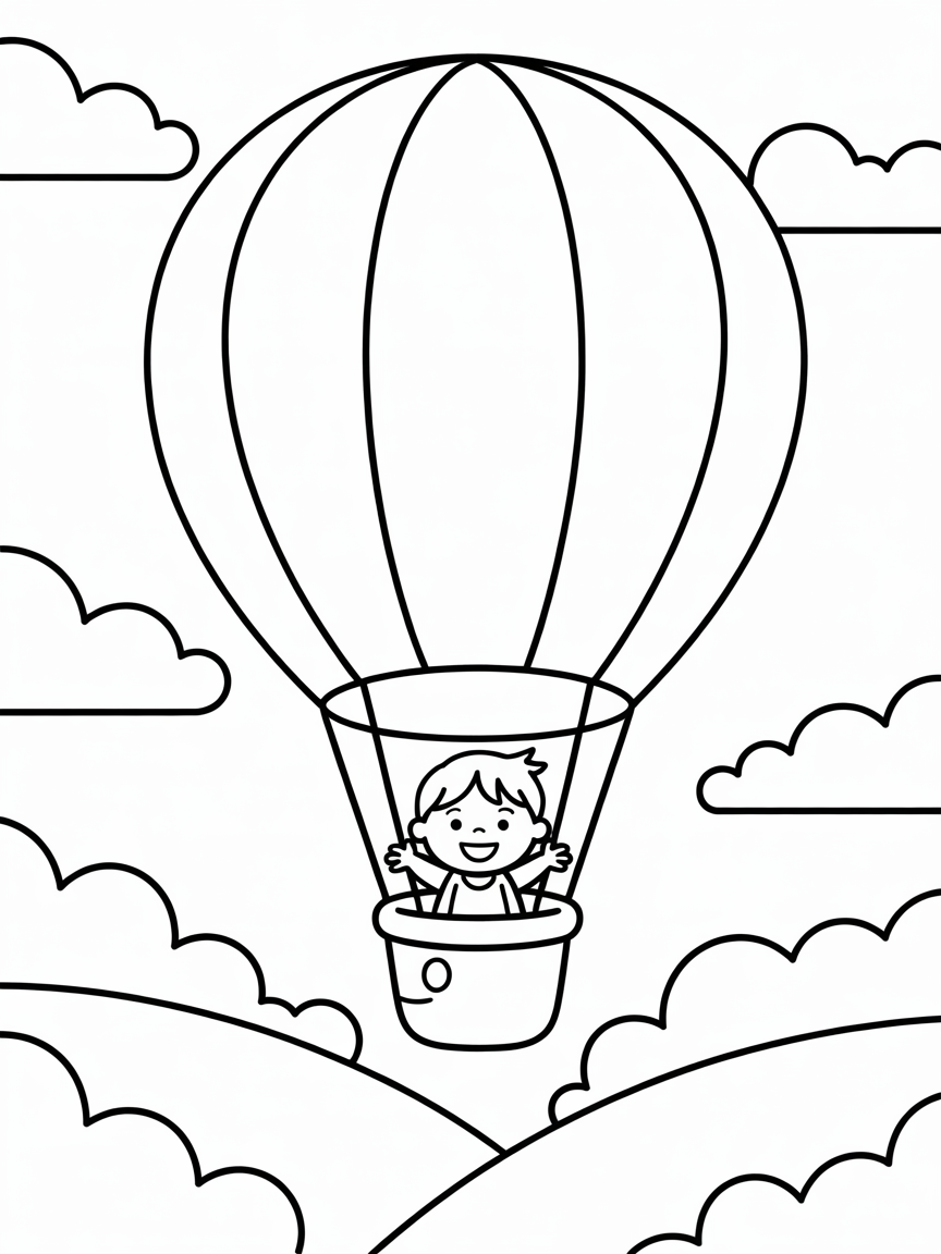 Travel - Free Coloring Page