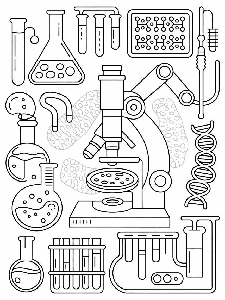 Biomedical engineering - Free Coloring Page