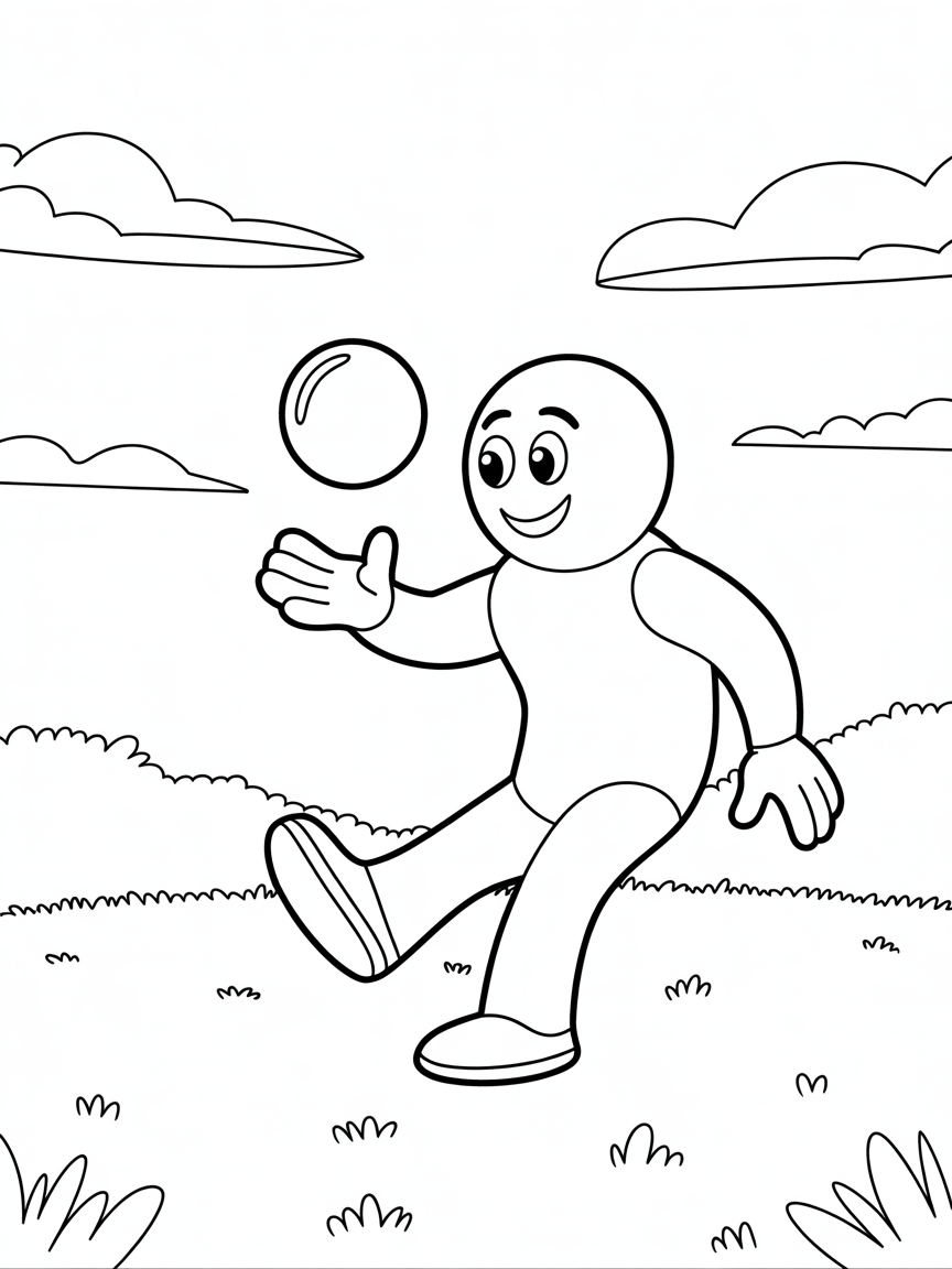 Morph, plasticine man - Free Coloring Page