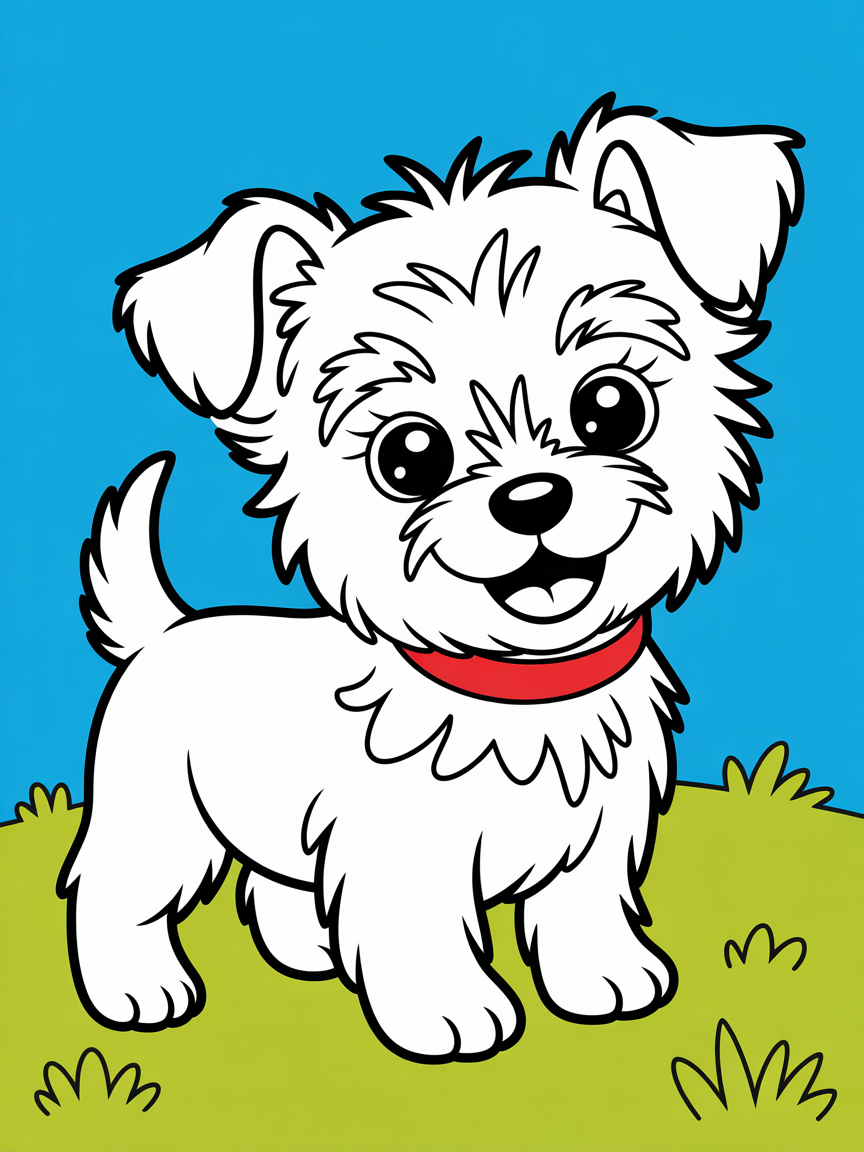 Yorkshire - Free Coloring Page