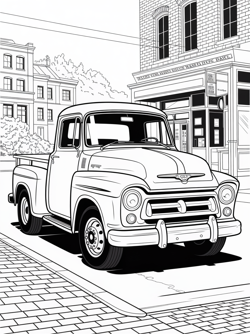 1956 Bedford a type - Free Coloring Page