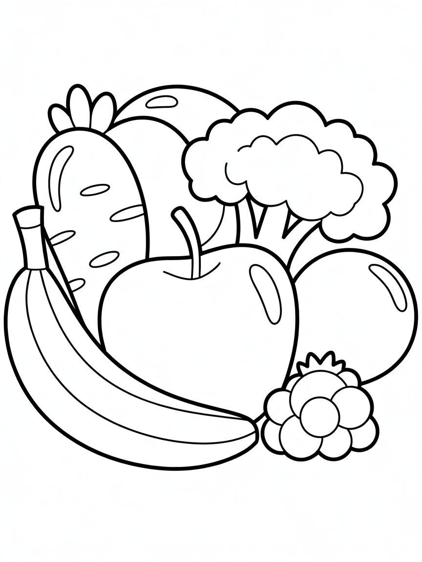 Nutrition MOnth - Free Coloring Page