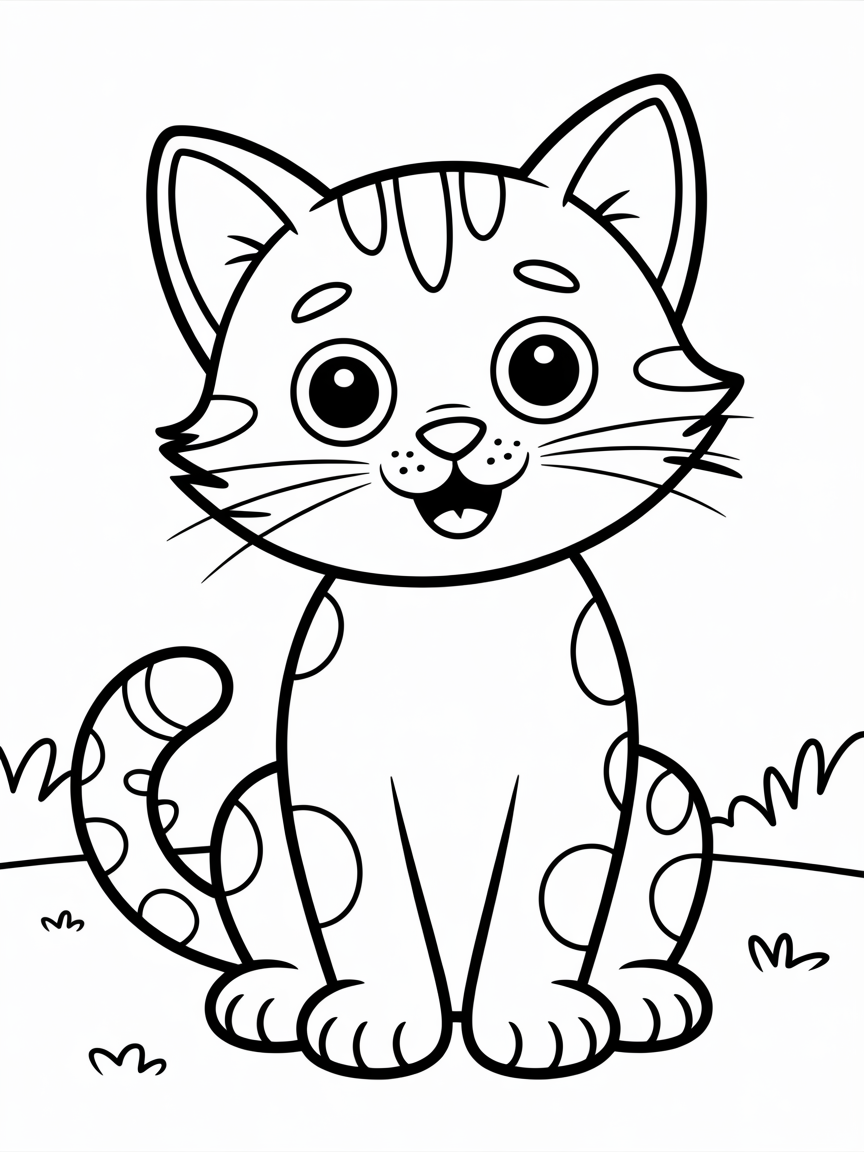 test cat - Free Coloring Page