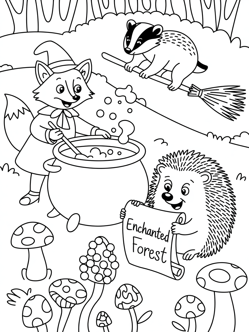 British wild life magic - Free Coloring Page