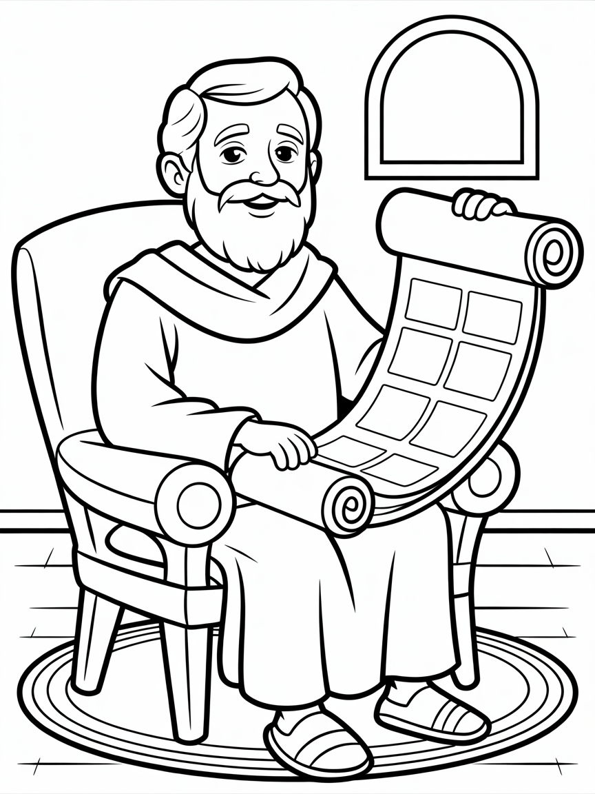 Ezra bible - Free Coloring Page