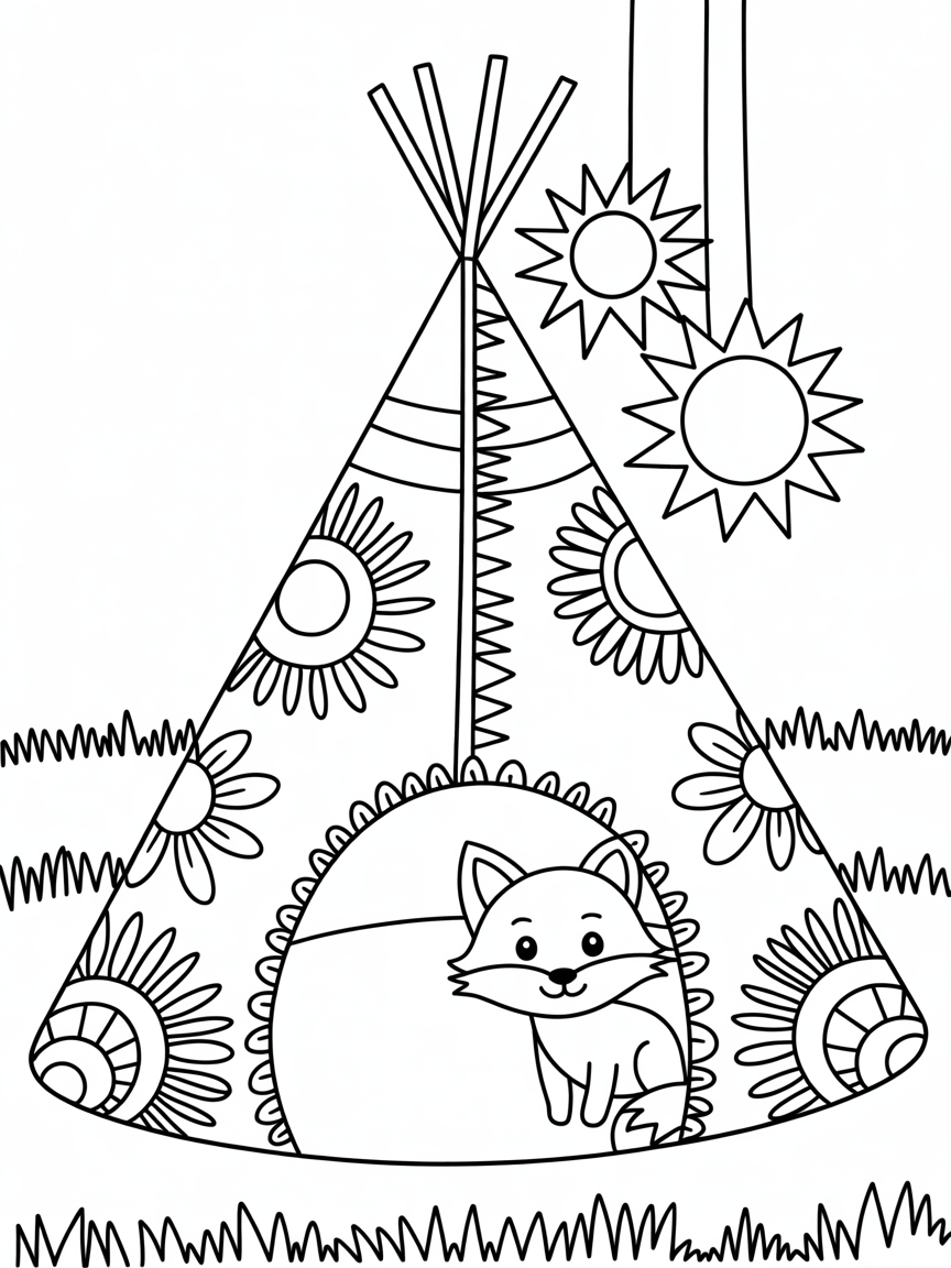 I love aesthethic and Boho stuff - Free Coloring Page