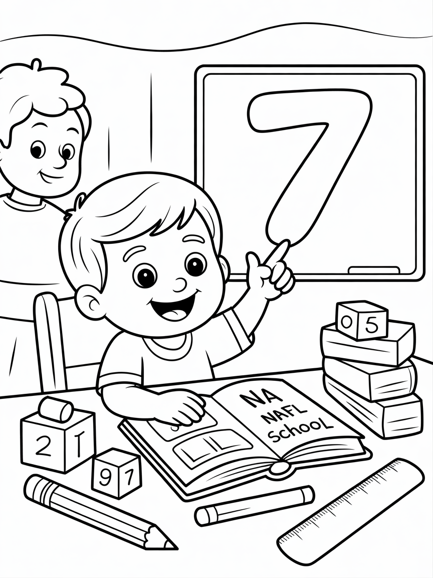 Ira vivek is learning Maths at NAFL School - Free Coloring Page