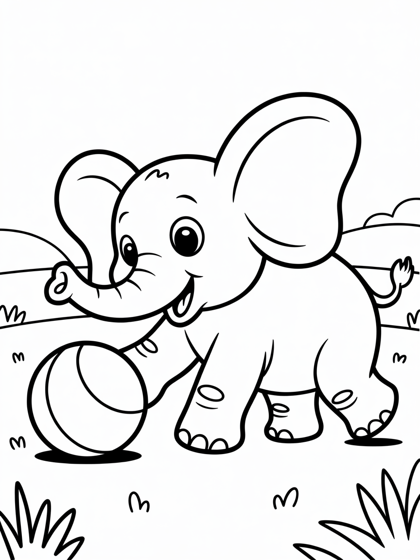 Black - Free Coloring Page