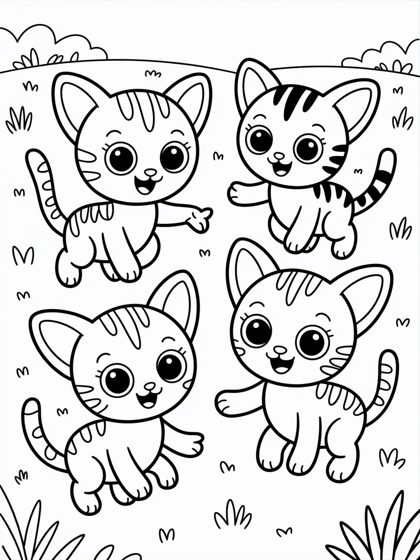 Meemeows - Free Coloring Page