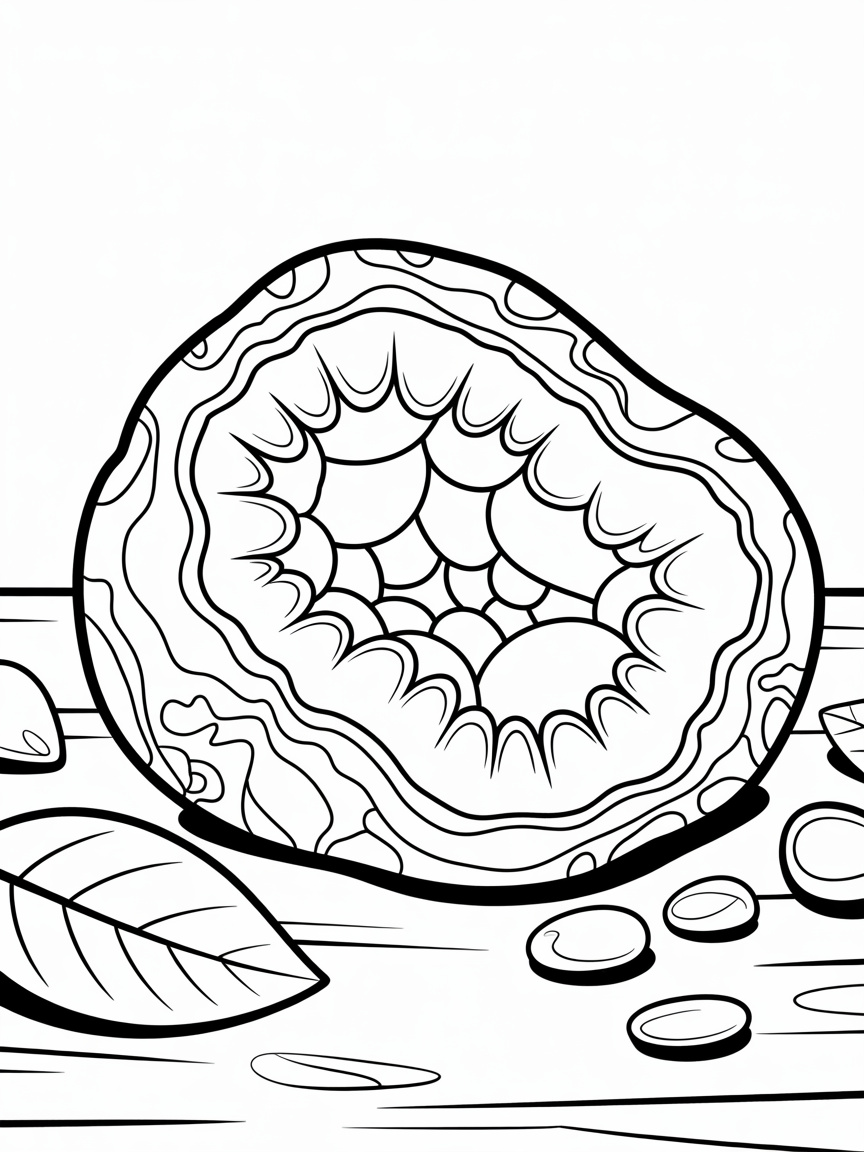 Amethyst agate - Free Coloring Page