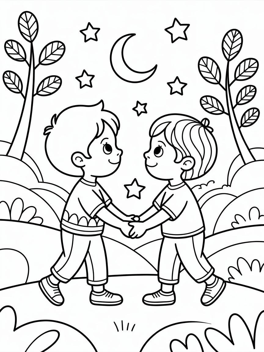 Gemini - Free Coloring Page