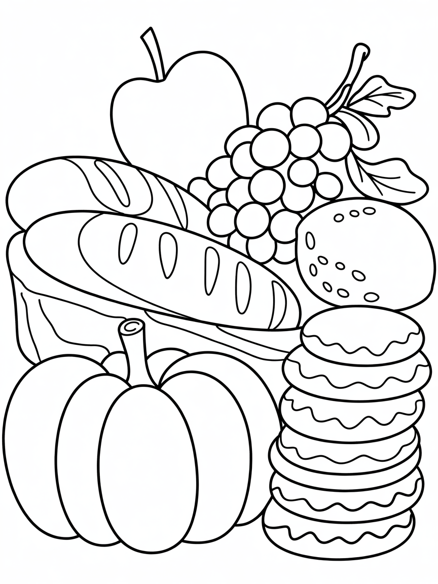 Earlswood Farmers Market food - Free Coloring Page