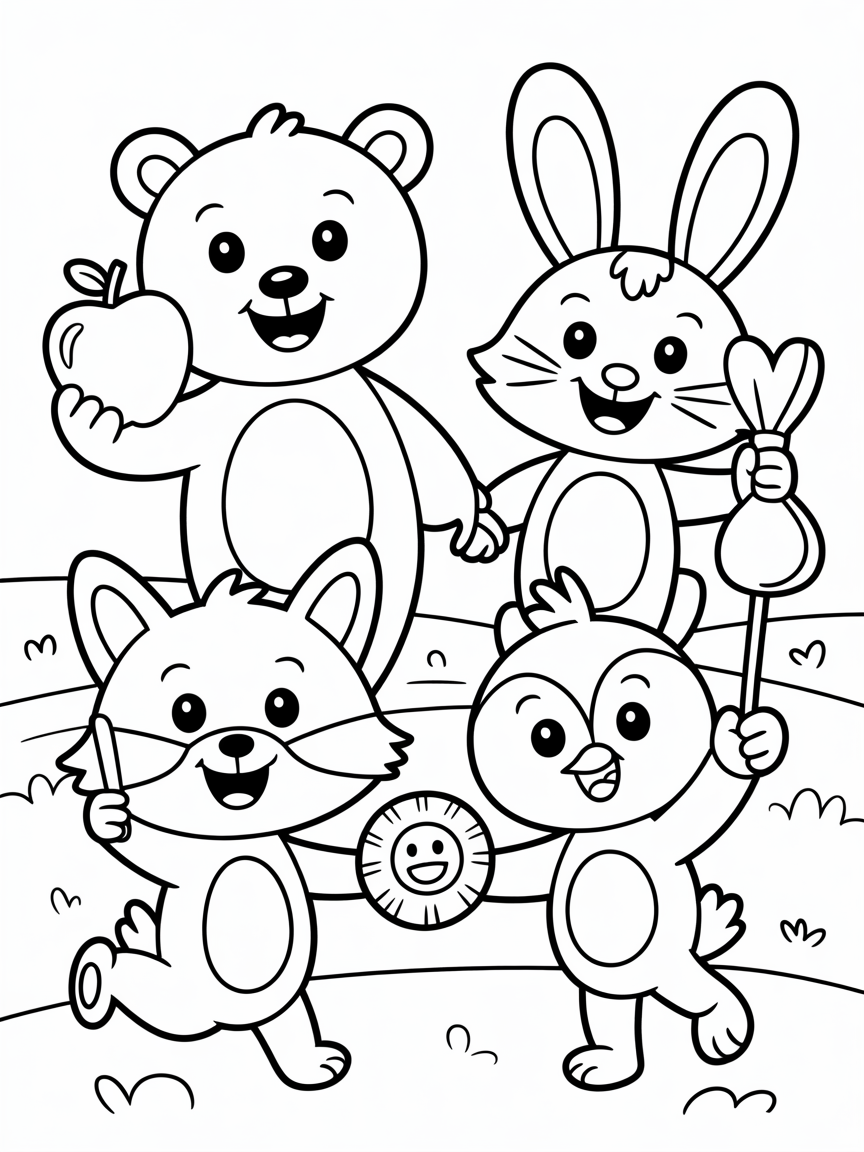 Healthy wealthy happy loved and rich - Free Coloring Page
