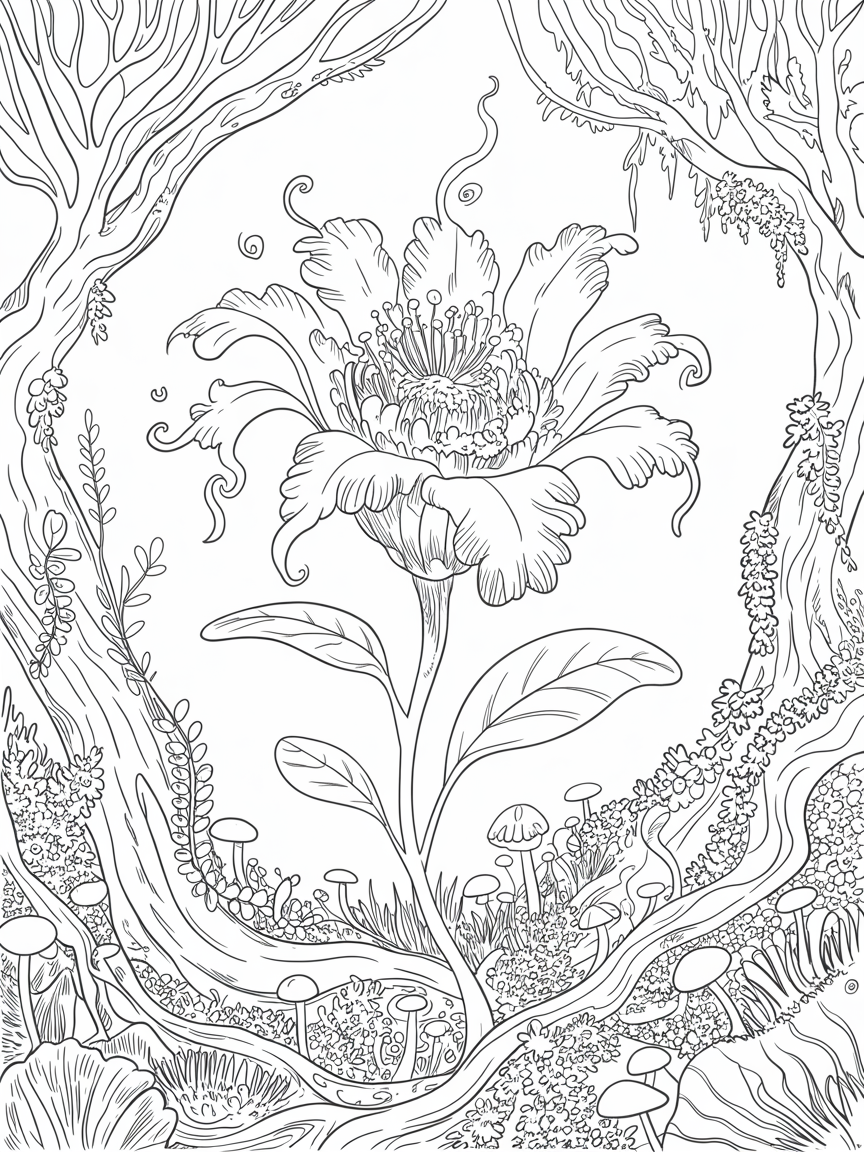 Mist flower - Free Coloring Page