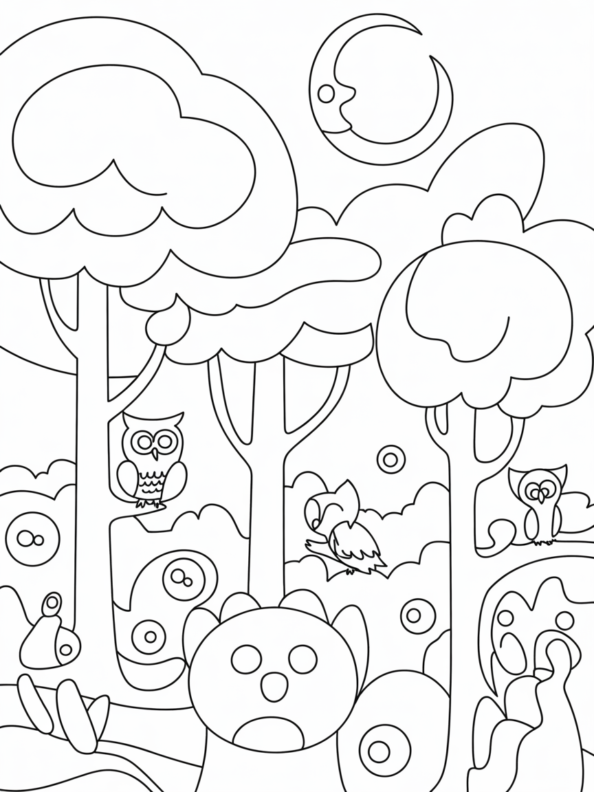 Sleep token forest moon magic - Free Coloring Page