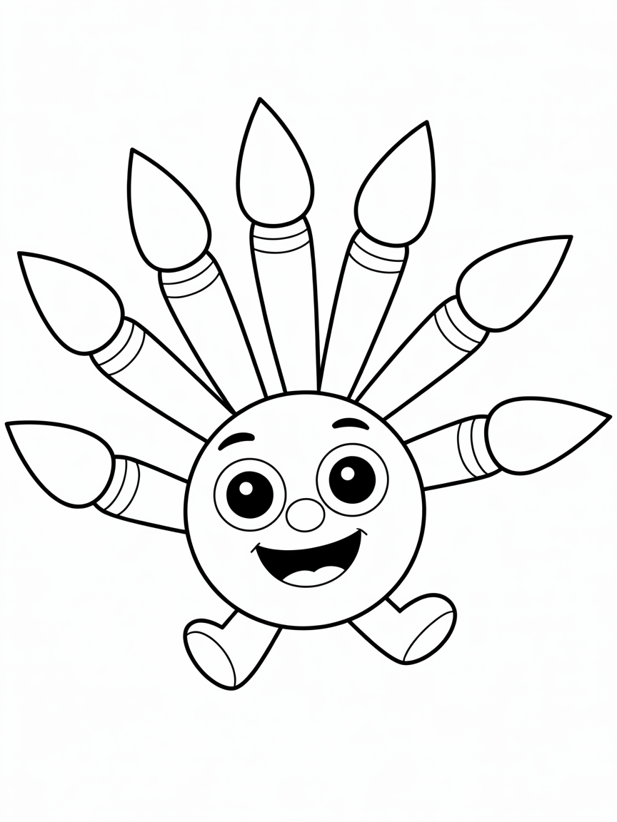 Colorfan - Free Coloring Page
