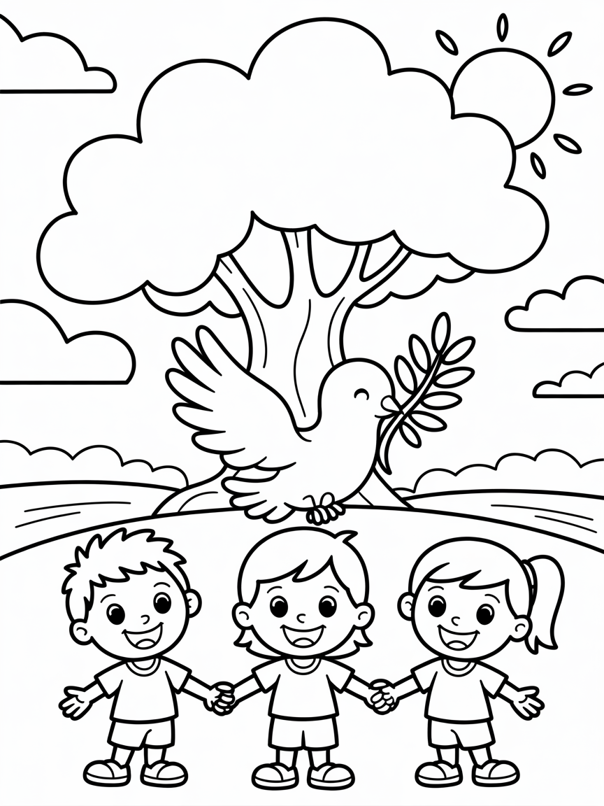 Peace - Free Coloring Page