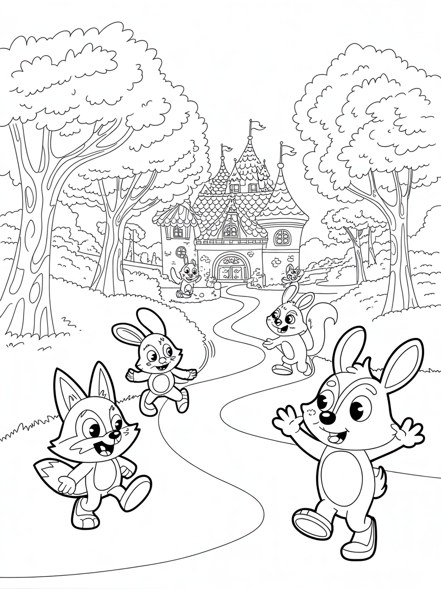 Efteling zomer - Free Coloring Page