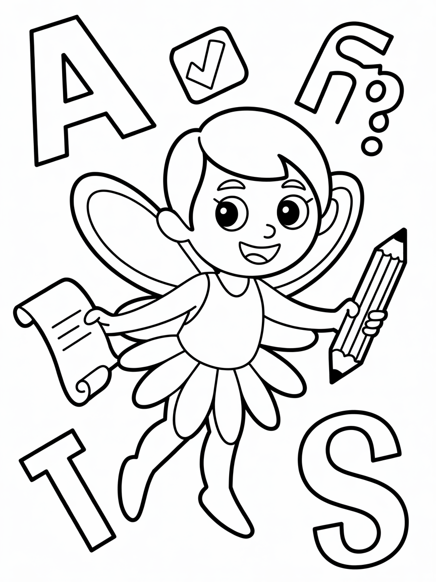Create a format fairy - Free Coloring Page